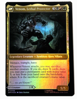 Eddie Brock Foil MTG Marvel's Spider-Man Magic the Gathering NM Off-Center - Image 2