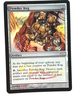 Foil Powder Keg Magic Player Rewards MTG Magic the Gathering Light/Moderate Play - Image 1