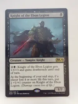 Mtg - Knight of the Ebon Legion - Core Set 2020 (M20) - Rare - #105 - NM - Image 1