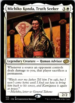 Michiko Konda, Truth Seeker 215 Rare Jumpstart 2022 Magic: The Gathering NM - Image 1