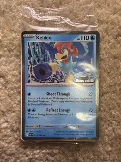 Pokemon Keldeo Chaos Rising Stamped PROMO 019/086 Basic Aqua Card English SEALED - Image 1