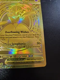 GOLD HYPER RARE Mega Gardevoir ex Pokemon SV 187/132 NM Secret Secret Rare! - Image 5