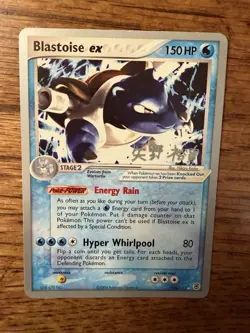 Pokemon TCG Blastoise ex 104/112 FireRed & LeafGreen Regular Ultra Rare 150 HP - Image 1