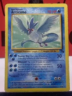 Articuno 17/62 Fossil WOTC Pokemon TCG Regular Rare 1999 MP - Image 3