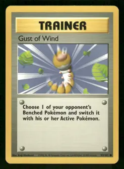 Gust of Wind 93/102 Common Base Set Unlimited Pokemon Near Mint - Image 1