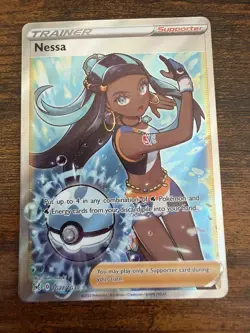 Nessa TG27/TG30 Lost Origin Trainer Rare Full Art Holo Pokemon TCG w/ Top Loader - Image 1