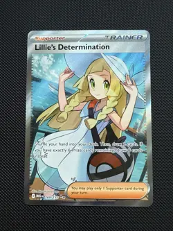 Lillie's Determination 169/132 Secret Rare Pokemon Mega Evolution Full Art NM/M - Image 1