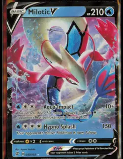 MILOTIC V 043/192 HOLO V RARE REBEL CLASH POKEMON NM - Image 1