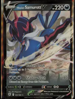 HISUIAN SAMUROTT V 101/189 HOLO V RARE ASTRAL RADIANCE POKEMON NM - Image 1