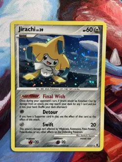 Pokemon TCG Jirachi 7/111 Rising Rivals Holo Rare LP English - Image 1