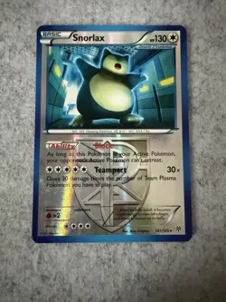Pokemon Snorlax Plasma Storm 101/135 Reverse Holo Rare *NM+* - Image 1