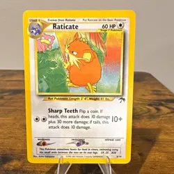 Nintendo Raticate 6/18 Southern Islands Promo Regular English 60 HP 2001 TCG - Image 1