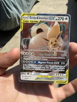 Pokemon Eevee & Snorlax GX Tag Team - Team Up 120/181 Ultra Rare Holo - Image 1
