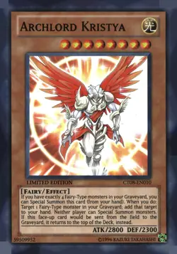 Archlord Kristya CT08-EN010 Super Rare 2011 Collectors Tins Yu-Gi-Oh Limited LP - Image 1