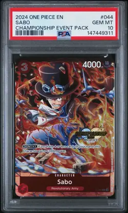 2024 ONE PIECE ENGLISH CHAMPIONSHIP 2024 EVENT PACK SABO PSA 10 - Image 1