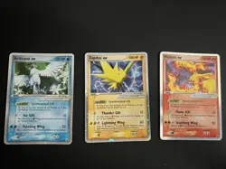 Pokemon Legendary Birds ex #031 #032 #033 Nintendo Black Star Promo LP Set - Image 1