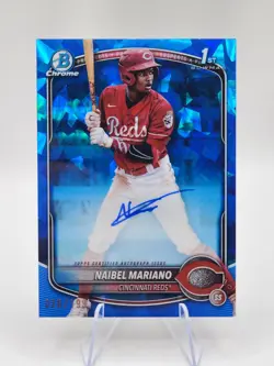 2025 Bowman Chrome Sapphire Edition 1st Naibel Mariano Blue Refractor Auto /199 - Image 1