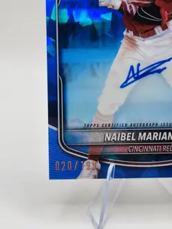 2025 Bowman Chrome Sapphire Edition 1st Naibel Mariano Blue Refractor Auto /199 - Image 2