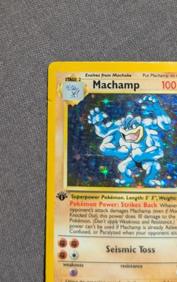 Pokemon Card Machamp 8/102 1st Edition Vintage WOTC Base Set Holo Rare MP - Image 2