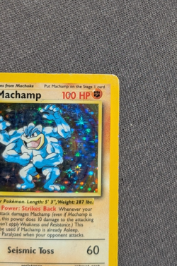 Pokemon Card Machamp 8/102 1st Edition Vintage WOTC Base Set Holo Rare MP - Image 3