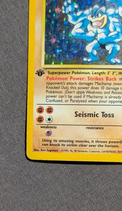 Pokemon Card Machamp 8/102 1st Edition Vintage WOTC Base Set Holo Rare MP - Image 5