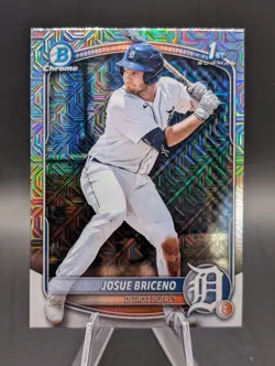 2025 Bowman Josue Briceno 1st Chrome Mojo Refractor (RC) Detroit Tigers - Image 1