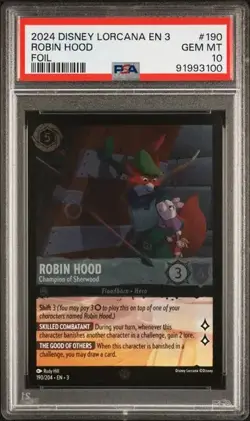 2024 DISNEY LORCANA EN 3-INTO THE INKLANDS 190 ROBIN HOOD - CHAMPION OF SHERWOOD - Image 1