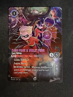 Disney Lorcana TCG Attack Of The Vine Dash Parr & Violet Parr 241/207 Enchanted - Image 1