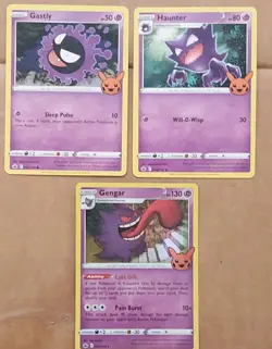 Pokemon TCG Trick or Trade 2022 Card Lot – 3 – Gastly Haunter Gengar – EN - Image 1