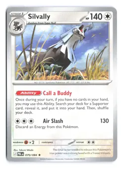Pokemon Mega Evolution Pitch Black Build & Battle Non Holo Rare Silvally 070/084 - Image 1