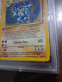 1999 Pokemon Game Machamp Holo 1st Edition #8 Nm-Mt PSA 8 Rare Holo Vintage Card - Image 3