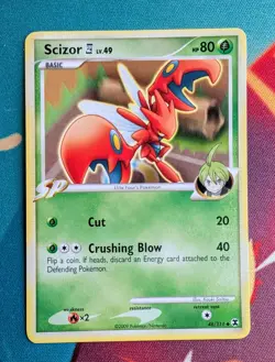 Scizor 48/111 - Platinum: Rising Rivals Uncommon Pokemon TCG Card - LP - Image 1