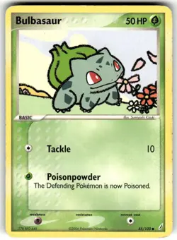 Pokemon TCG Bulbasaur EX Crystal Guardians Card 45/100 Regular Common HP/DMG - Image 1
