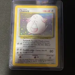 Pokemon Chansey Base Set 2 Holo Rare 003/130 120 HP English Card - Image 1