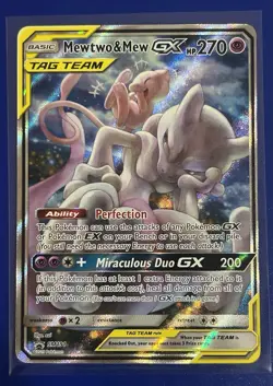 Pokemon TCG Mewtwo & Mew GX SM191 Tag Team Promo Sun & Moon Near Mint Card - Image 1
