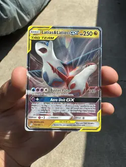 Latias & Latios GX (ULTRA RARE) SM Tag Team Up 113/181 Pokemon Sun And Moon - Image 1
