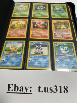 ⭐ Complete Original Pokemon Cards Set #1-151 Vintage WOTC 151 + Blue Binder Zips - Image 3