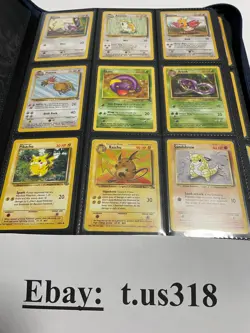 ⭐ Complete Original Pokemon Cards Set #1-151 Vintage WOTC 151 + Blue Binder Zips - Image 5