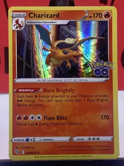 Charizard 010/078 Pokemon GO Holo Rare 2022 Pokemon TCG VLP - Image 3