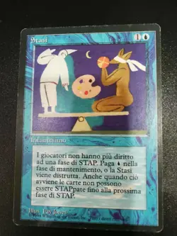 Stasis 4TH Edition MtG Magic Blue Rare old school Non English Italian See image - Image 1