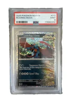 Roaring Moon : Pokemon : M24 EN McDonald's Promo 2025 : 011/015 : PSA 9 MINT - Image 1
