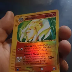 Pokemon TCG Ninetales 021/165 Expedition Base Set Reverse Holo Rare 2002 - Image 3