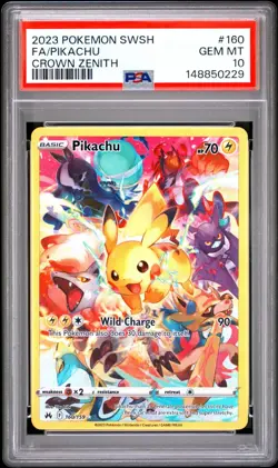 Pokemon Pikachu Sword Shield Crown Zenith 160/159 PSA 10 - Image 1