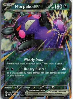 Morpeko ex 055/084 Double Rare Pitch Black Pokemon Holo Near Mint - Image 1