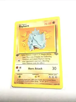 RHYHORN - 61/64 - 1st Edition Jungle - Pokemon Card - LP - Image 1