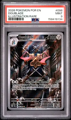 2026 POKEMON POR EN-PERFECT ORDER ILLUSTRATION RARE #098 DOUBLADE PSA 9 - Image 1