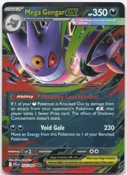 Mega Gengar ex 056/094 Double Rare Phantasmal Flames Pokemon Holo Near Mint - Image 1