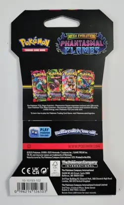2025 Pokemon Mega Evolution Phantasmal Flames Booster Pack Featuring Charizard - Image 2