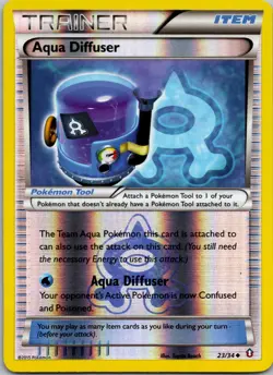 Aqua Diffuser 23/34 Uncommon Double Crisis Pokemon Reverse Holo Near Mint - Image 1