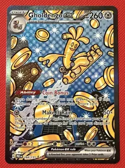 Pokemon Gholdengo ex Prismatic Evolutions 164/131 Special Illustration Rare - Image 1